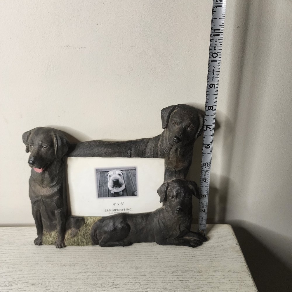 Black Labrador Dog Picture Frame 4×6 E&S Imports‎ - Picture 7 of 8